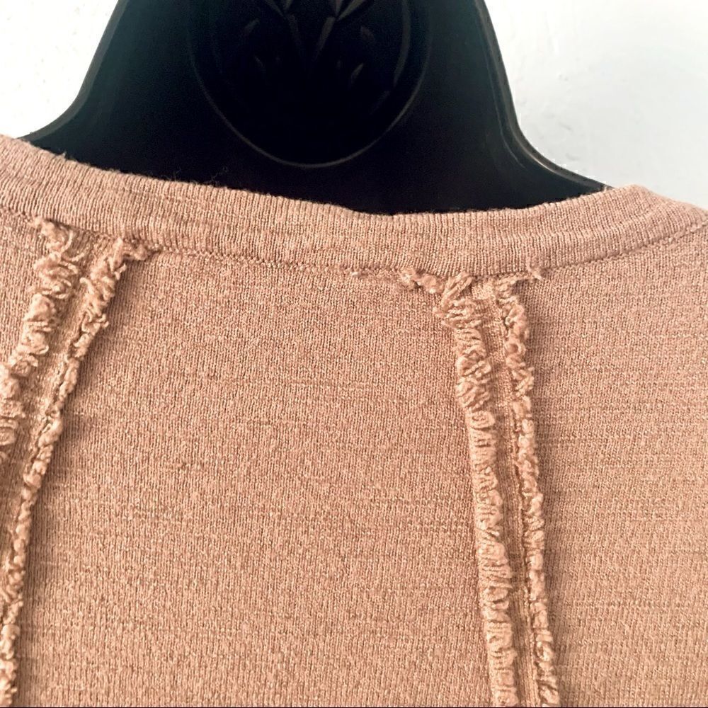 Amaryllis Brown Fringed Crop Top Size Small - Picture 5 of 9